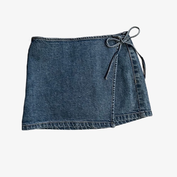 Garage Dresses & Skirts - Garage Denim Wrap Skort